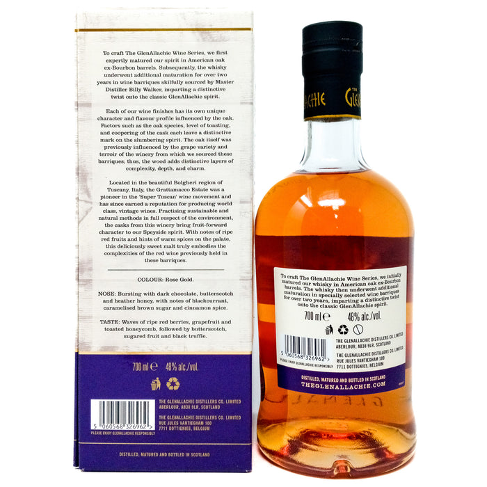 Glenallachie 10 Year Old Grattamacco Wine Cask Finish Single Malt Scotch Whisky, 70cl, 48% ABV