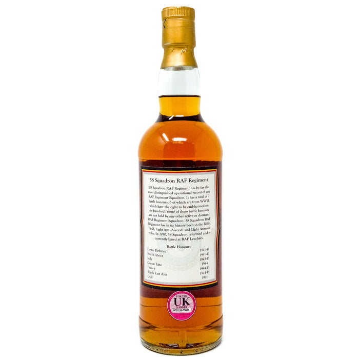 Speyside 15 Year Old 58 Squadron RAF Regiment Single Malt Scotch Whisky, 70cl, 40% ABV206 Squadron 100th Anniversary Commemorative Single Malt Scotch Whisky, 70cl, 40% ABV