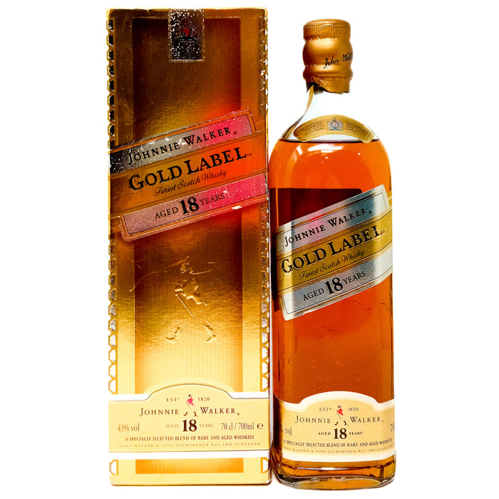 Johnnie Walker Gold Label 18 Year Old Blended Scotch Whisky, 70cl, 43% ABV