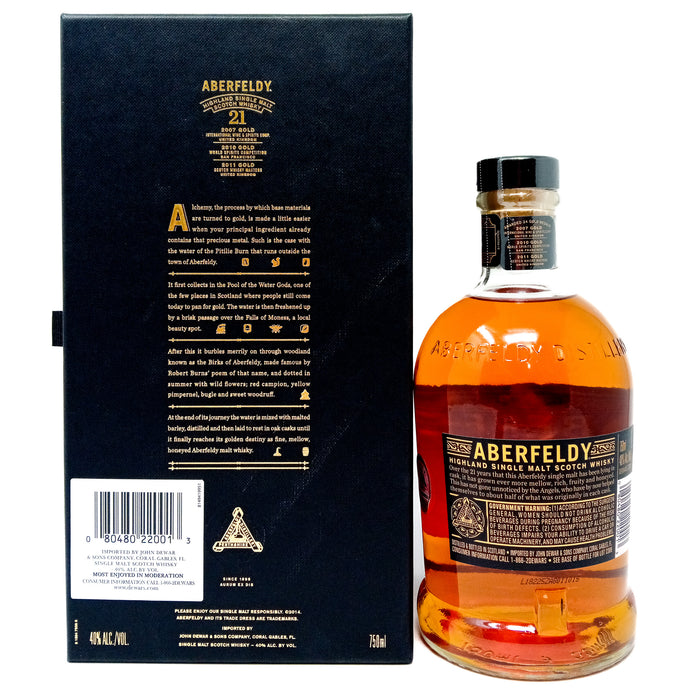 Aberfeldy 21 Year Old Single Malt Scotch Whisky, 75cl, 40% ABV