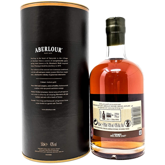 Aberlour 18 Year Old Single Malt Scotch Whisky, 50cl, 43% ABV