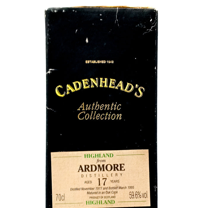 Ardmore 1977 17 Year Old Cadenhead's Authentic Collection Single Malt Scotch Whisky, 70cl, 59.6% ABV