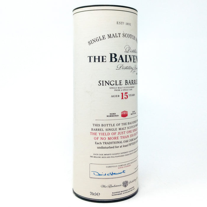Balvenie 1989 15 Year Old Single Barrel #13549 Single Malt Scotch Whisky, 70cl, 47.8% ABV