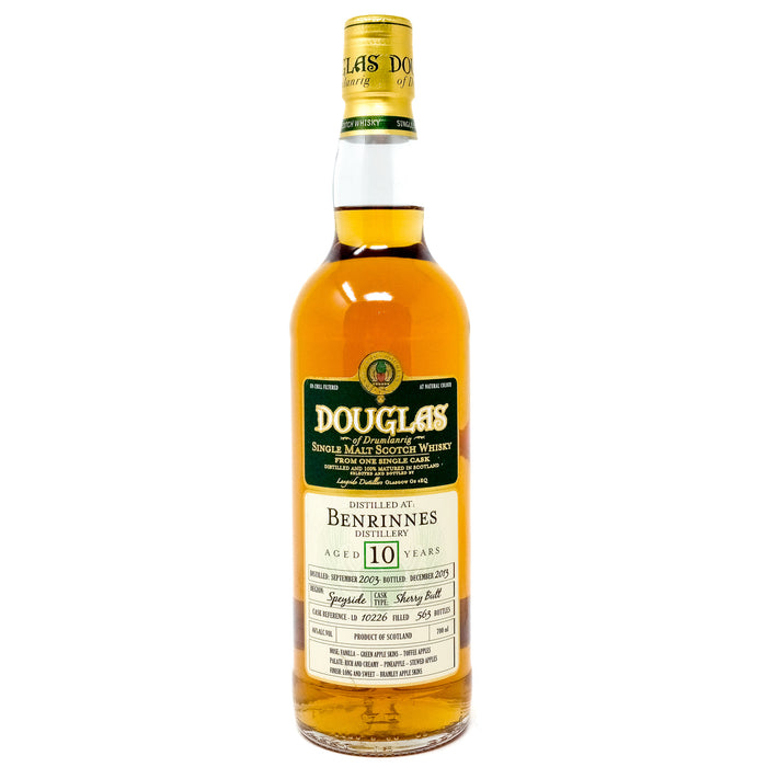 Benrinnes 2003 10 Year Old Douglas of Drumlanrig Single Malt Scotch Whisky, 70cl, 50% ABV