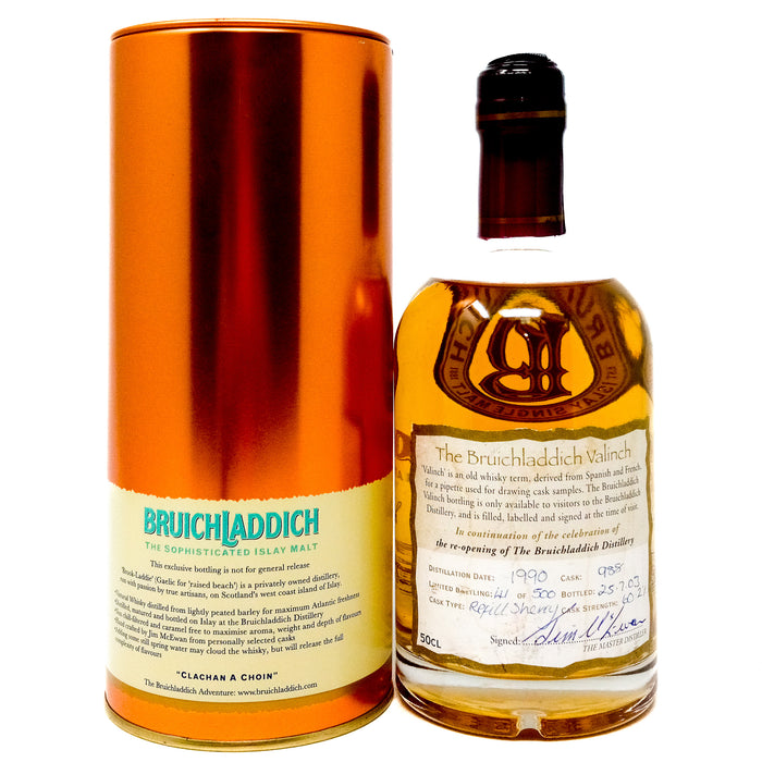 Bruichladdich 1990 Valinch 'The Re-opening of the Distillery' Single Malt Scotch Whisky, 50cl, 60.2% ABV