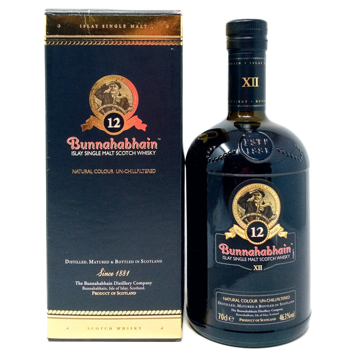 Bunnahabhain 12 Year Old pre-2018 Single Malt Scotch Whisky, 70cl, 46.3% ABV