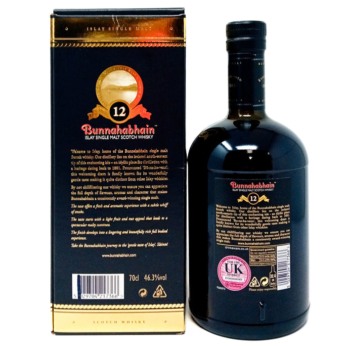 Bunnahabhain 12 Year Old pre-2018 Single Malt Scotch Whisky, 70cl, 46.3% ABV