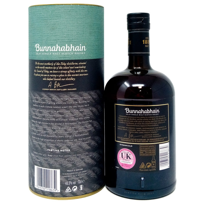 Bunnahabhain Stiuireadair Single Malt Scotch Whisky, 70cl, 46.3% ABV