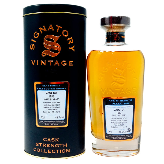 Caol Ila 1983 31 Year Old Signatory Vintage Single Malt Scotch Whisky, 70cl, 48.7% ABV