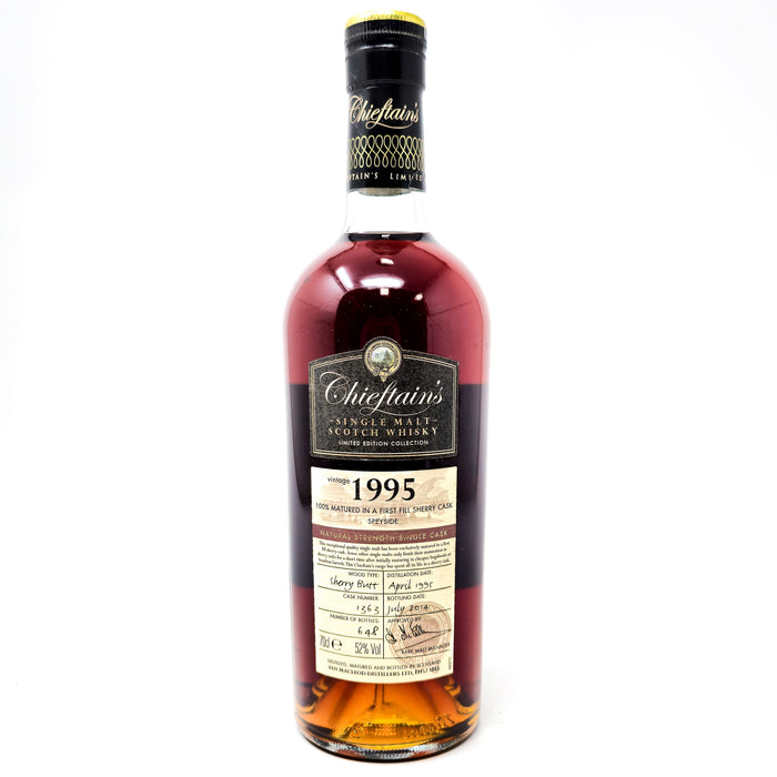 Chieftain's 1995 Speyside Natural Cask Strength Single Malt Scotch Whisky, 70cl, 52% ABV