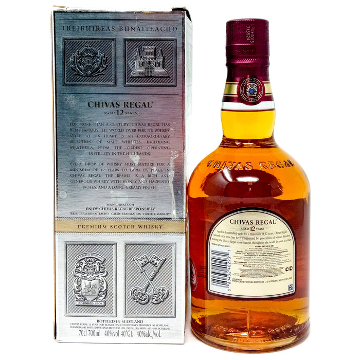 Chivas Regal 12 Year Old Blended Scotch Whisky, 70cl, 40% ABV