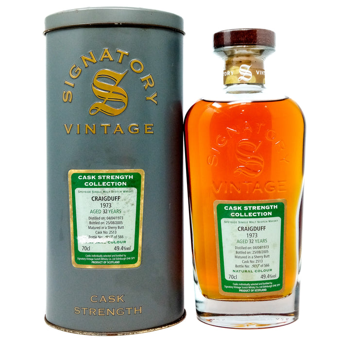 Craigduff 1973 32 Year Old Signatory Vintage Cask Strength Collection Single Malt Scotch Whisky, 70cl, 49.4% ABV