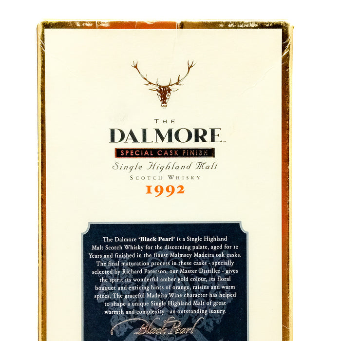 Dalmore 1992 Black Pearl 12 Year Old Malmsey Madeira Finish Single Malt Scotch Whisky, 1L, 40% ABV