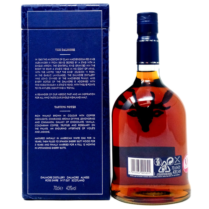 Dalmore 18 Year Old Single Malt Scotch Whisky, 70cl, 43% ABV