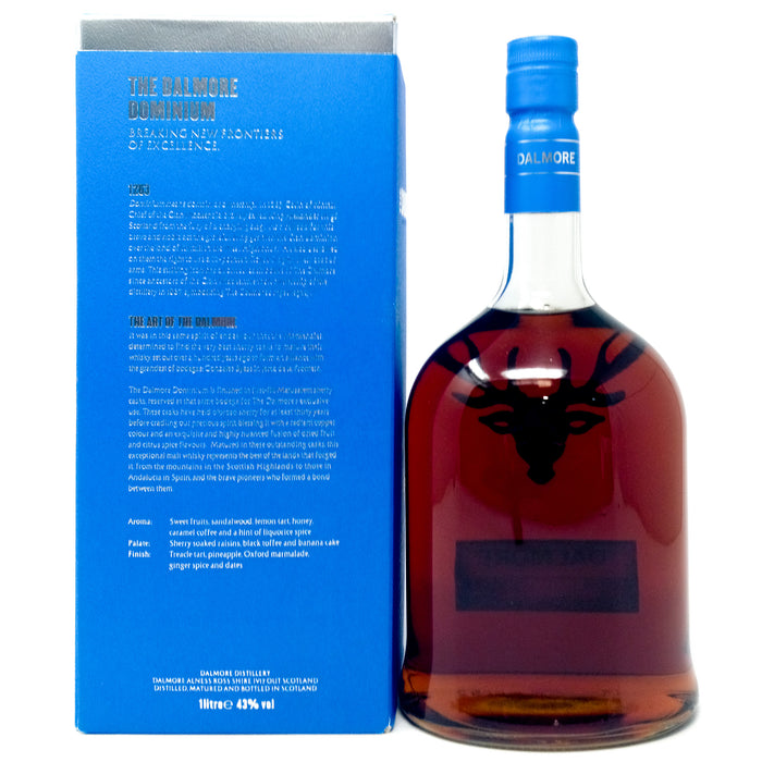 Dalmore Dominium Travel Exclusive Single Malt Scotch Whisky, 1L, 43% ABV