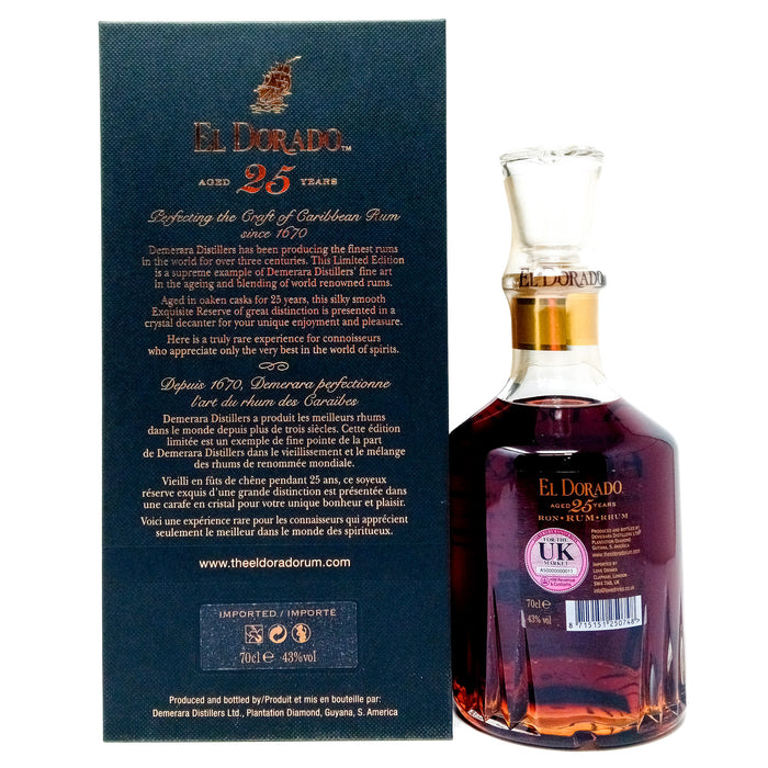 El Dorado 1992 25 Year Old Grand Special Reserve Guyanese Rum, 70cl, 43% ABV