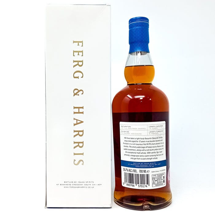 Speyside 2010 12 Year Old Ferg and Harris PX Sherry Cask Finish Single Malt Scotch Whisky, 70cl, 55.7% ABV