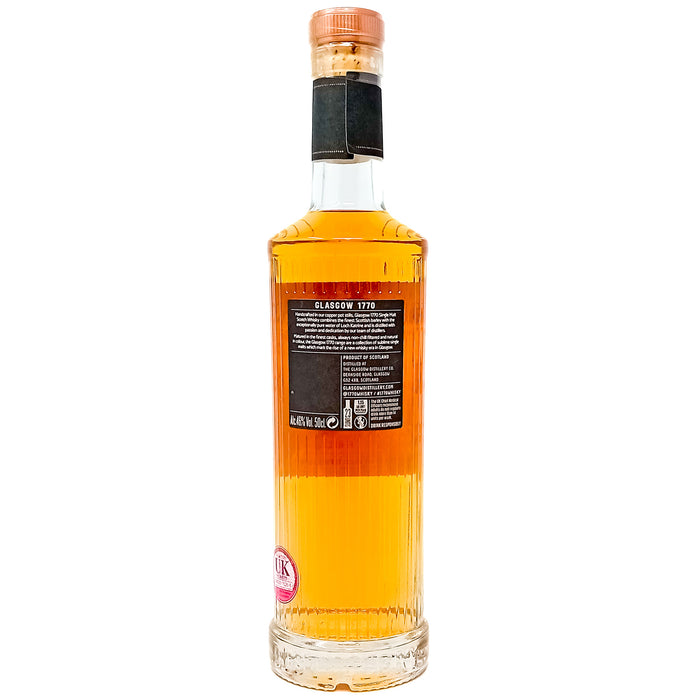 Glasgow '1770' The Original 50cl Personalised Label Single Malt Scotch Whisky, 50cl, 46% ABV