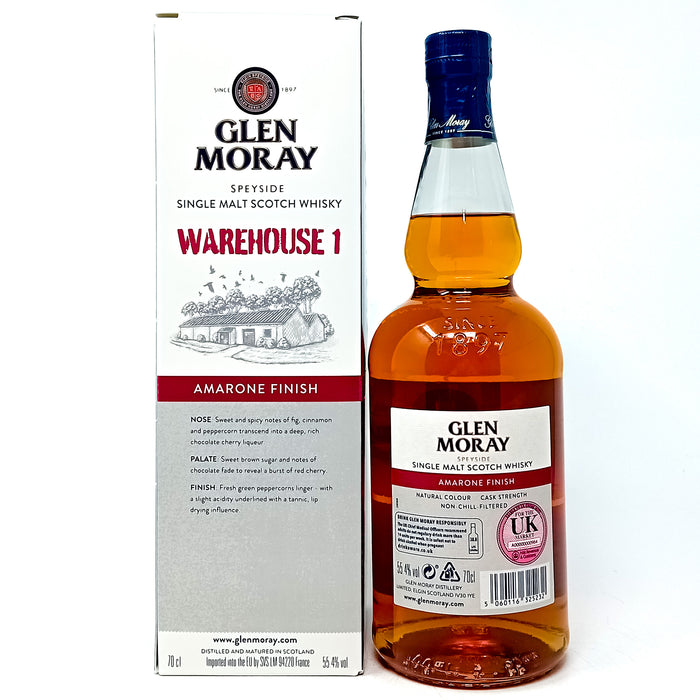 Glen Moray 2010 Warehouse 1 Amarone Finish Single Malt Scotch Whisky, 70cl, 40% ABV