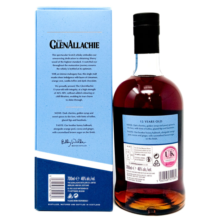 Glenallachie 15 Year Old Single Malt Scotch Whisky, 70cl, 46% ABV