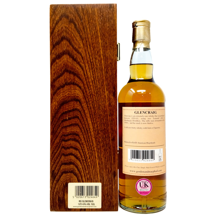 Glencraig 1975 Rare Old Gordon & MacPhail Single Malt Scotch Whisky, 70cl, 43% ABV