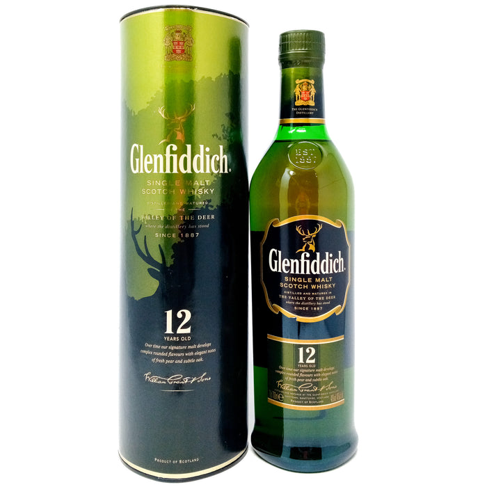 Glenfiddich 12 Year Old Single Malt Scotch Whisky, 70cl, 40% ABV