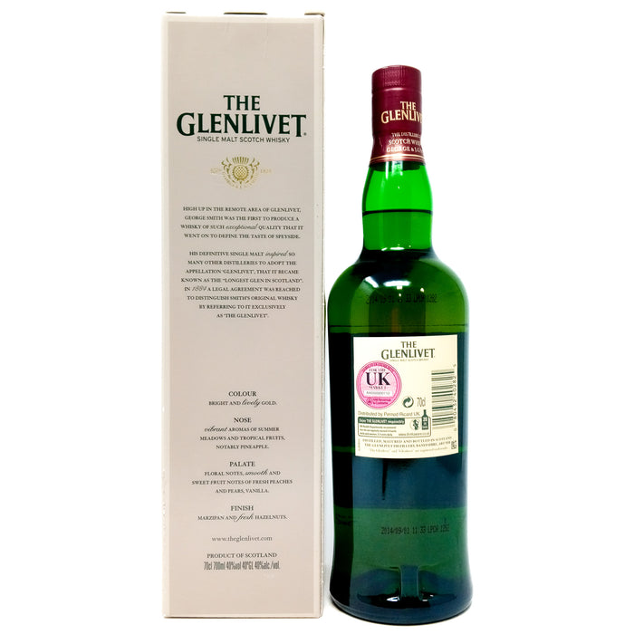 Glenlivet 12 Year Old Single Malt Scotch Whisky, 70cl, 40% ABV