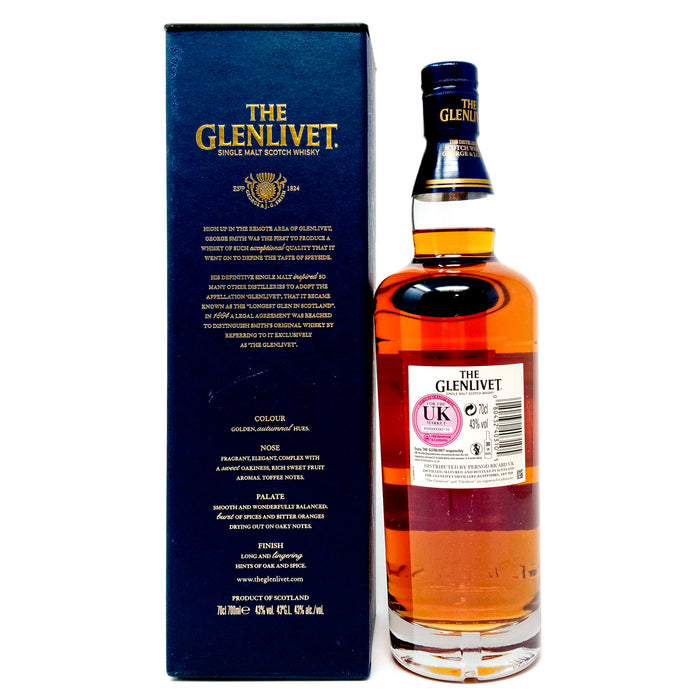 Glenlivet 18 Year Old Single Malt Scotch Whisky, 70cl, 43% ABV