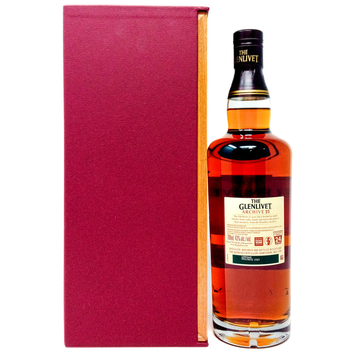 Glenlivet Archive 21 Year Old Batch #0121T Single Malt Scotch Whisky, 70cl, 43% ABV