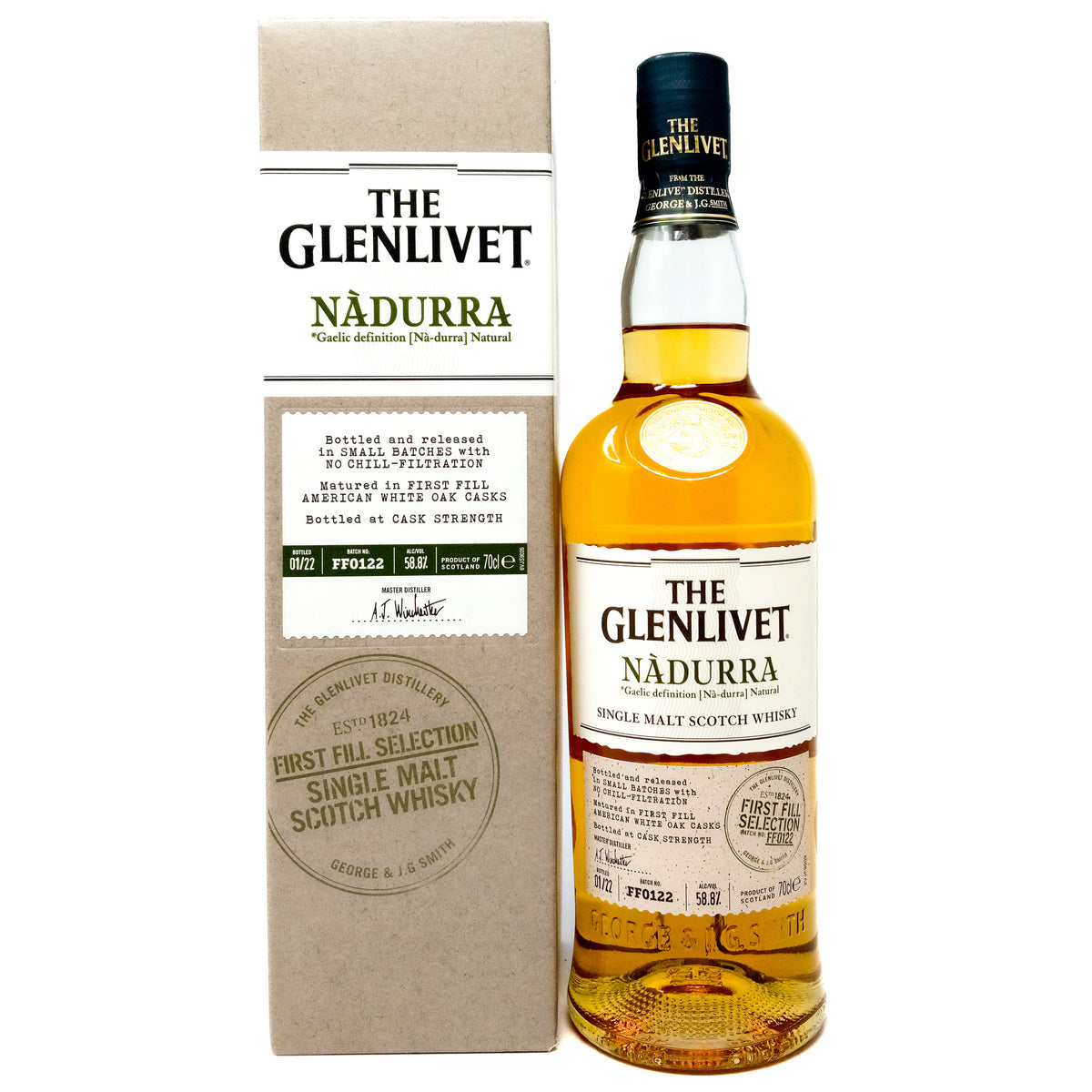 Glenlivet Nadurra First Fill Batch #FF0122 Single Malt Scotch Whisky,