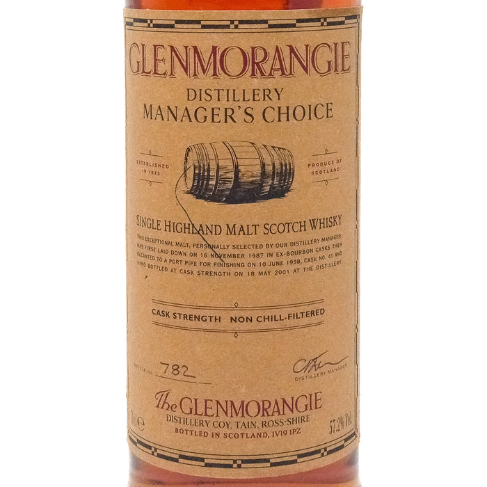 Glenmorangie 1987 Distillery Manager's Choice Single Malt Scotch Whisky, 70cl, 57.2% ABV