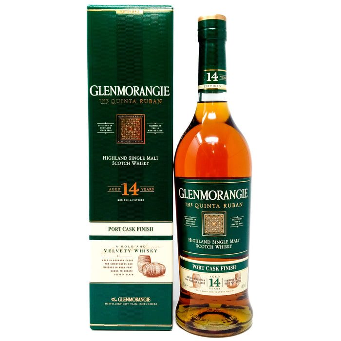 Glenmorangie 14 Year Old Quinta Rubin Port Cask Finish Single Malt Scotch Whisky, 70cl, 46% ABV