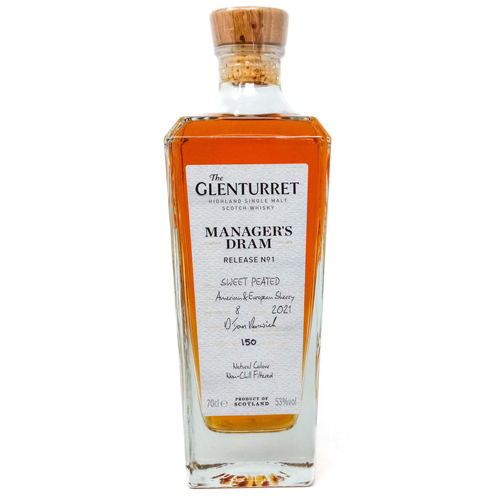 Glenturret Manager's Dram Release No.1 Single Malt Scotch Whisky, 70cl, 53% ABV