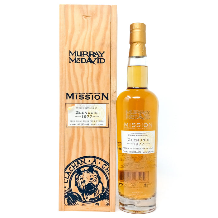 Glenugie 1977 26 Year Old Murray McDavid Mission Single Malt Scotch Whisky, 70cl, 46% ABV