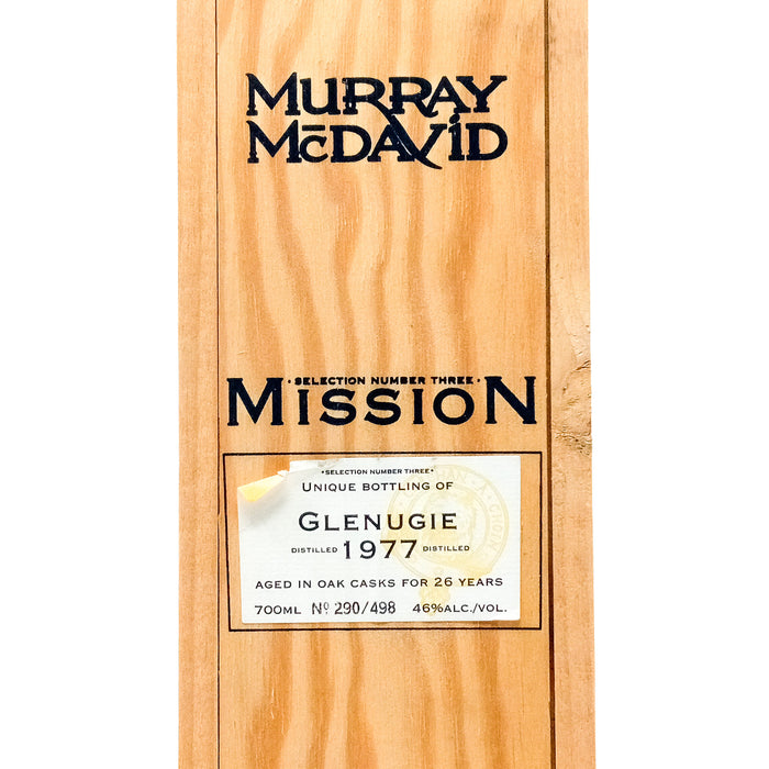 Glenugie 1977 26 Year Old Murray McDavid Mission Single Malt Scotch Whisky, 70cl, 46% ABV