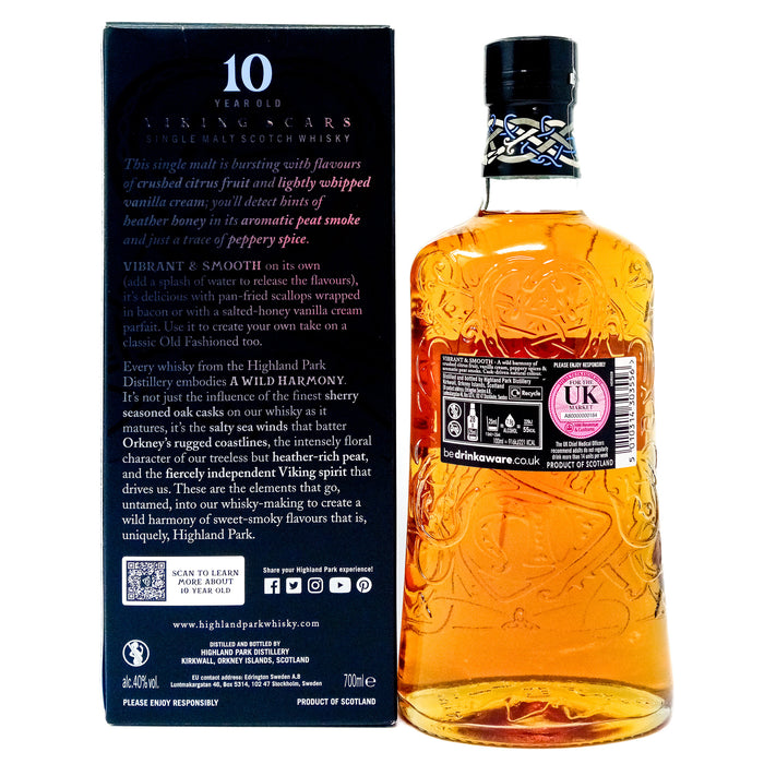 Highland Park 10 Year Old Viking Scars Single Malt Scotch Whisky, 70cl, 40% ABV