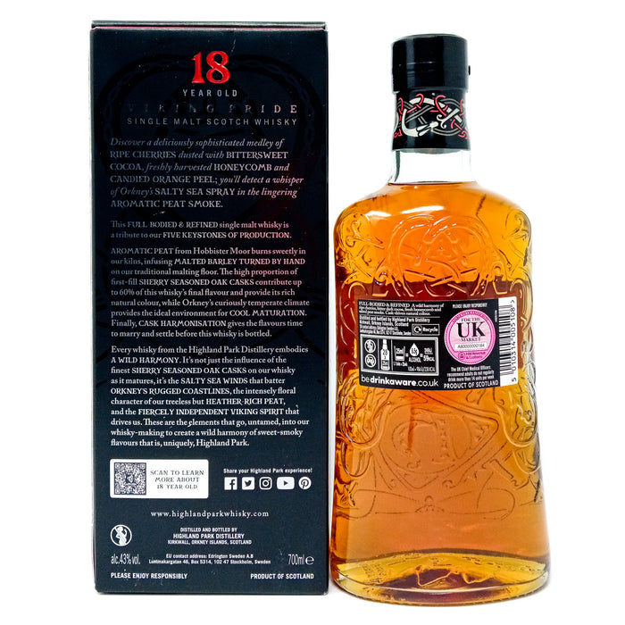 Highland Park 18 Year Old Viking Pride Single Malt Scotch Whisky, 70cl, 43% ABV