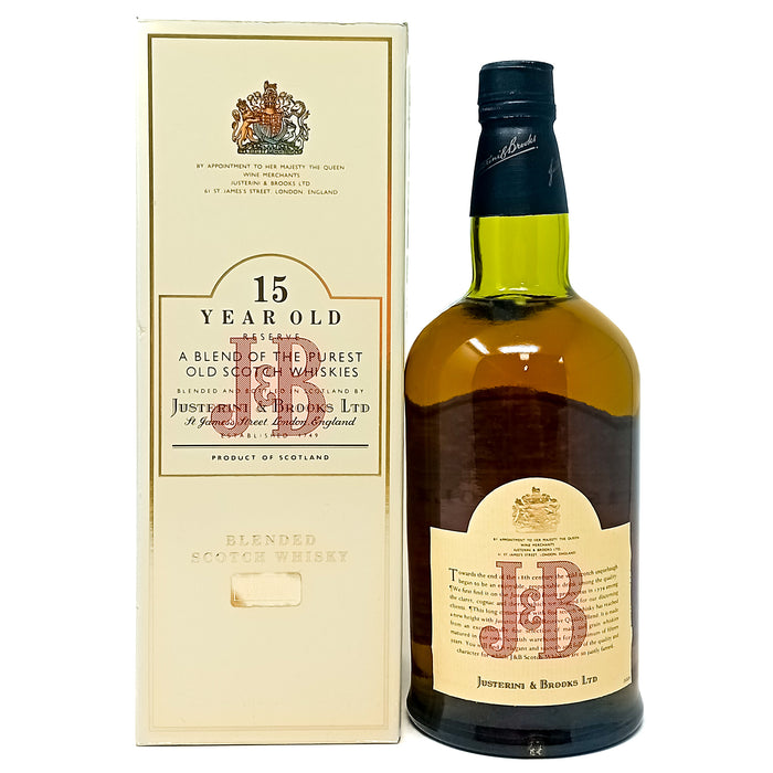 J&B 15 Year Old Blended Scotch Whisky, 75cl, 40% ABV