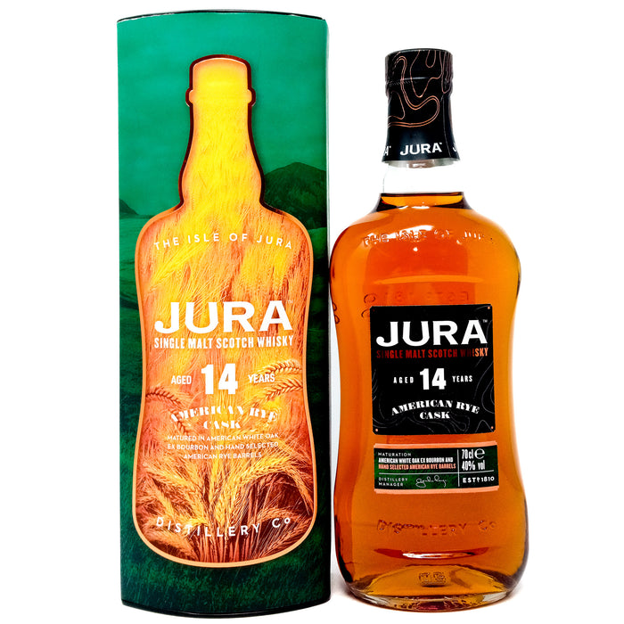 Jura 14 Year Old American Rye Cask Single Malt Scotch Whisky, 70cl, 40% ABV