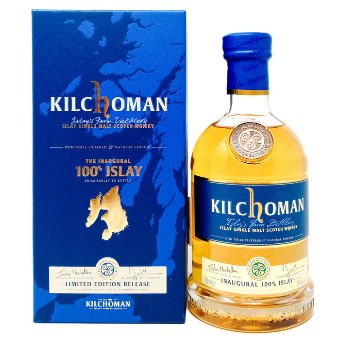 Kilchoman 100% Islay Inaugural Release Single Malt Scotch Whisky, 70cl, 50% ABV