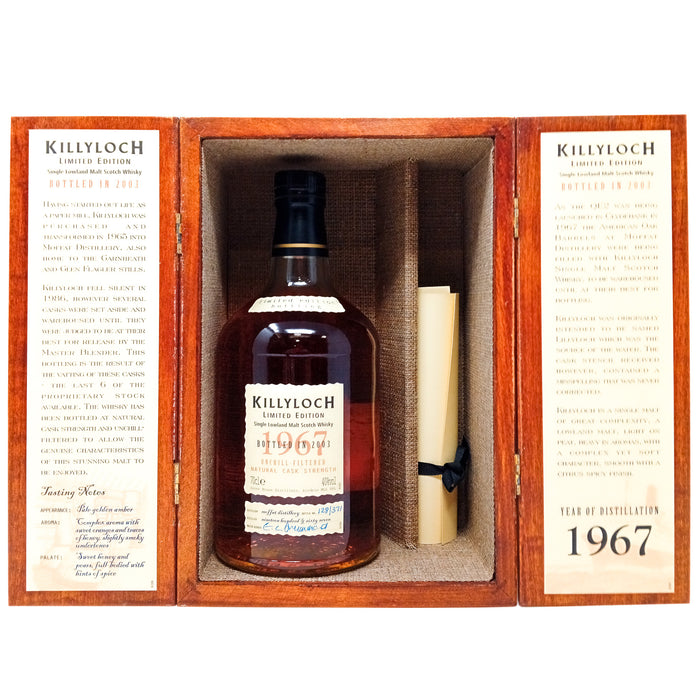 Killyloch 1967 Cask Strength Single Malt Scotch Whisky, 70cl, 40% ABV