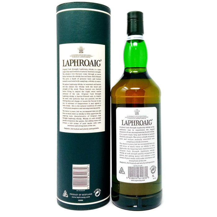 Laphroaig 10 Year Old Original Cask Strength Single Malt Scotch Whisky, 1L, 55.7% ABV