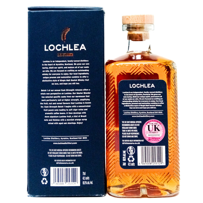 Lochlea Cask Strength Batch #1 Single Malt Scotch Whisky, 70cl, 46% ABV