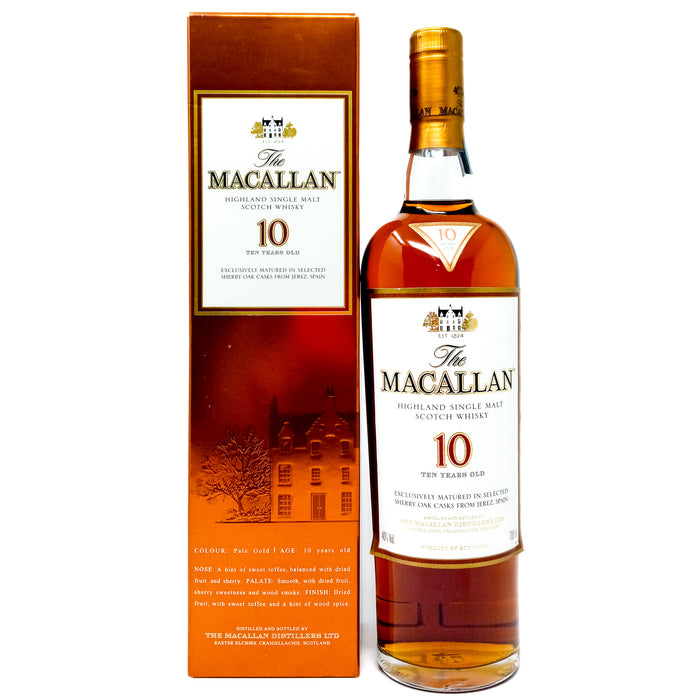 Macallan 10 Year Old Single Malt Scotch Whisky, 70cl, 40% ABV