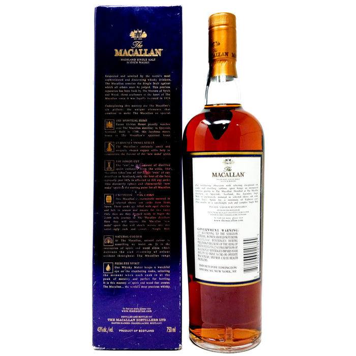 Macallan 1997 18 Year Old Single Malt Scotch Whisky, 75cl, 43% ABV