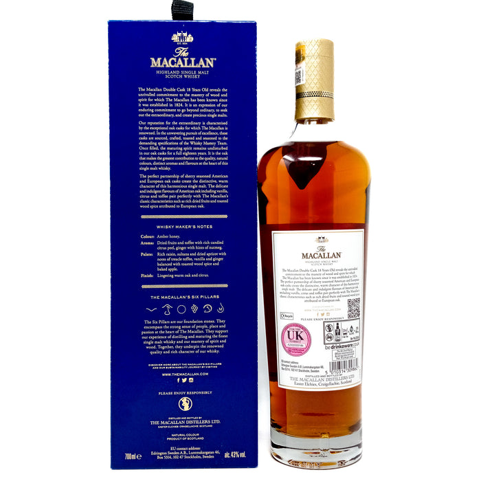 Macallan 18 Year Old Double Cask 2023 Single Malt Scotch Whisky, 70cl, 43% ABV