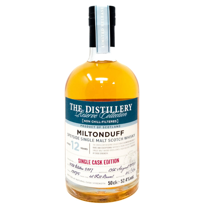 Miltonduff 2007 12 Year Old Reserve Collection Single Cask Edition Single Malt Scotch Whisky, 50cl, 52.4% ABV