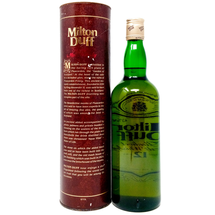 Miltonduff 12 Year Old Single Malt Scotch Whisky, 75cl, 43% ABV