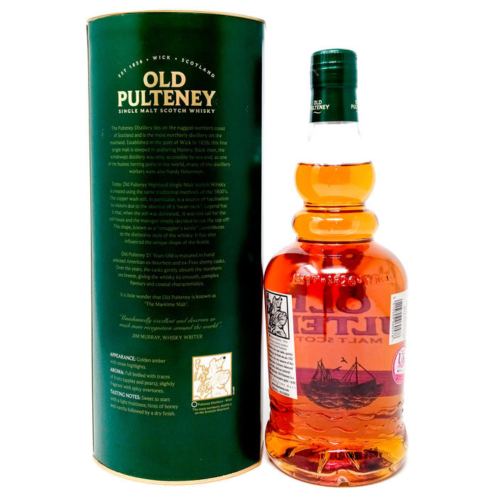 Old Pulteney 21 Year Old Single Malt Scotch Whisky, 70cl, 46% ABV