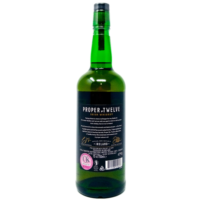 Proper Twelve Triple Distilled Irish Whiskey, 70cl, 40% ABV